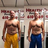 before and after photos of Health Check Wellness Program participant